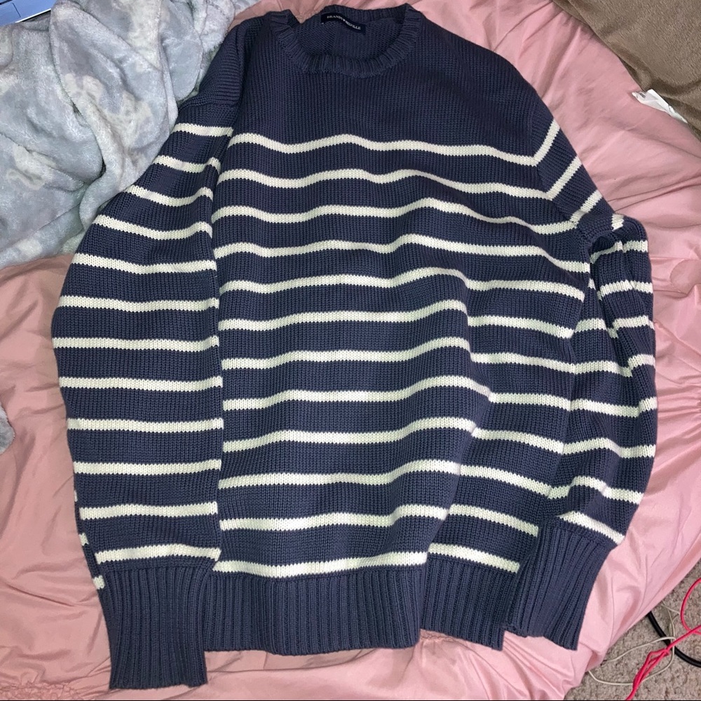NEW Brandy Melville Brianna Cotton Thin Stripe Sweater